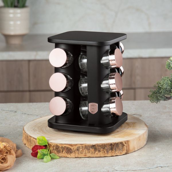 Berlinger Haus 13-Piece Spice Rack Set - Black Rose