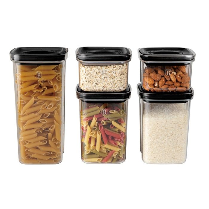 Berlinger Haus 10-Piece Storage Jars Set – Matte Black