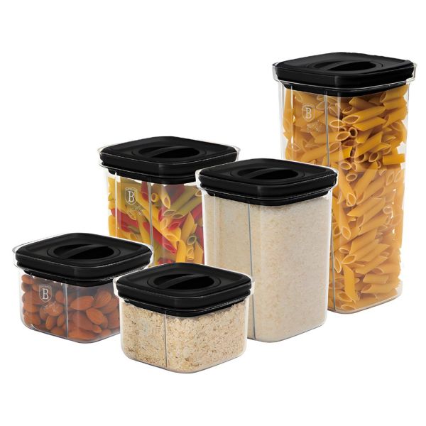 Berlinger Haus 10-Piece Storage Jars Set – Matte Black