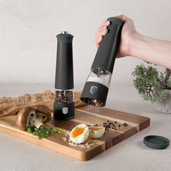 Berlinger Haus 2-Piece Electric Salt & Pepper Grinder Set – Anthracite