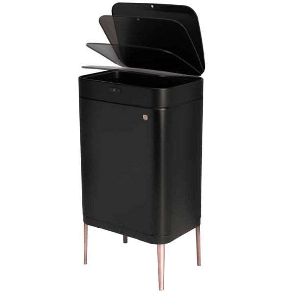 Berlinger Haus 60L Motion Sensor Trash Bin - Black-Rose
