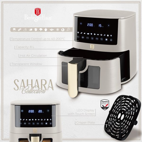 Berlinger Haus Sahara 8L Air Fryer | Healthy & Fast Cooking