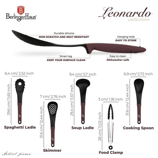 Berlinger Haus 5-Piece Kitchen Utensil Set - Leonardo