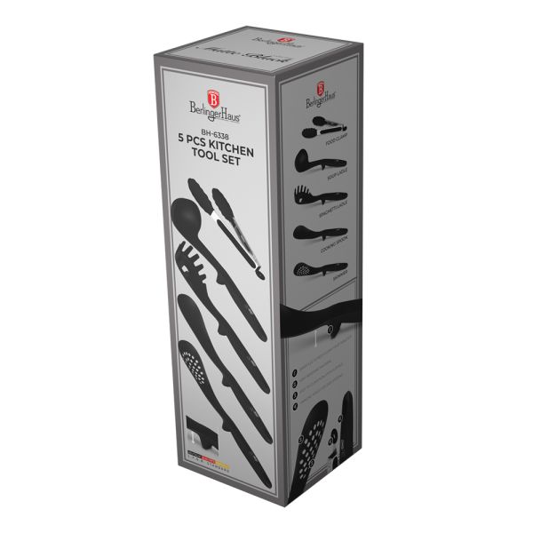 Berlinger Haus 5-Piece Kitchen Utensil Set - Matte Black