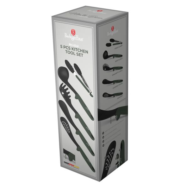Berlinger Haus 5-Piece Kitchen Utensils Set - Matte Green