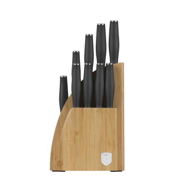 Berlinger Haus 10-Piece Knife Set with Stand - Anthracite