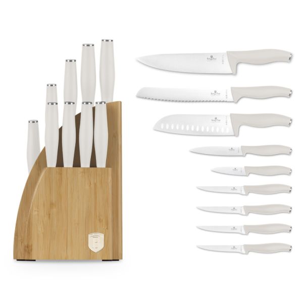 Berlinger Haus 10-Piece Knife Set with Stand - Sahara