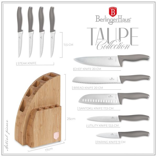 Berlinger Haus 10-Piece Knife Set with Stand - Top
