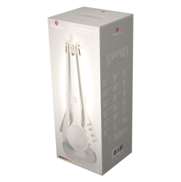 Berlinger Haus 6-Piece Kitchen Utensil Set with Stand - Sahara