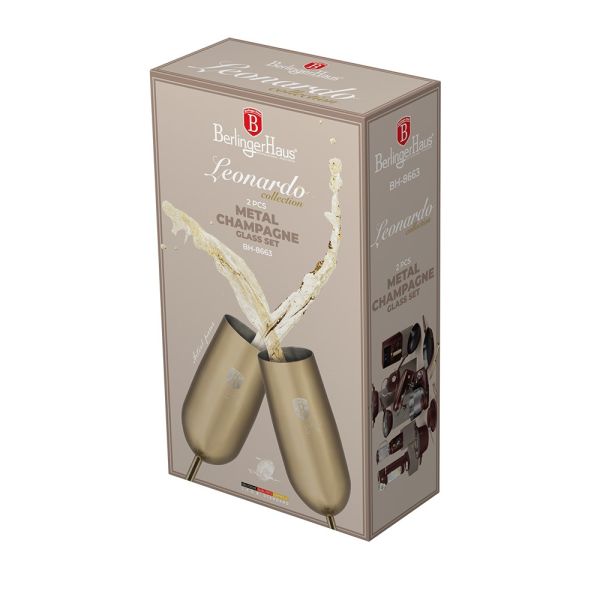 Berlinger Haus 2-Piece Stainless Steel Mugs 260ml - Leonardo