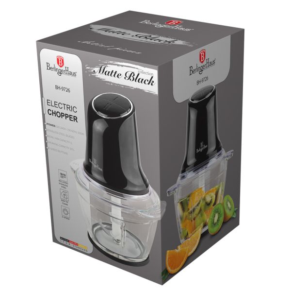 Berlinger Haus Glass Electric Chopper - Matte Black