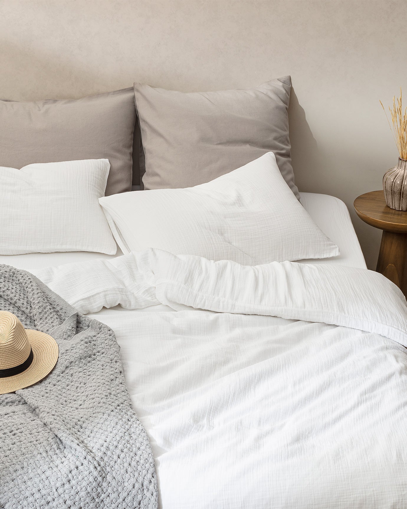 Marla  Muslin Superking Size Duvet Cover Set - Fitted - Madame Coco JO