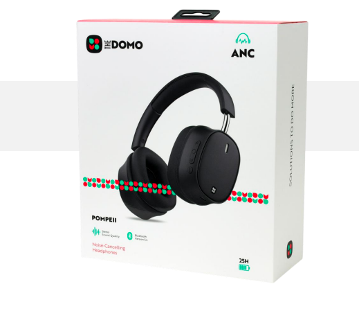 DOMO POMPEII ANC Noise-Cancelling Headphones - Black