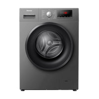 Hisense WFQP7012JT Front Load Washing Machine 7KG 1200RPM Titanium A+++ Steam - Front View