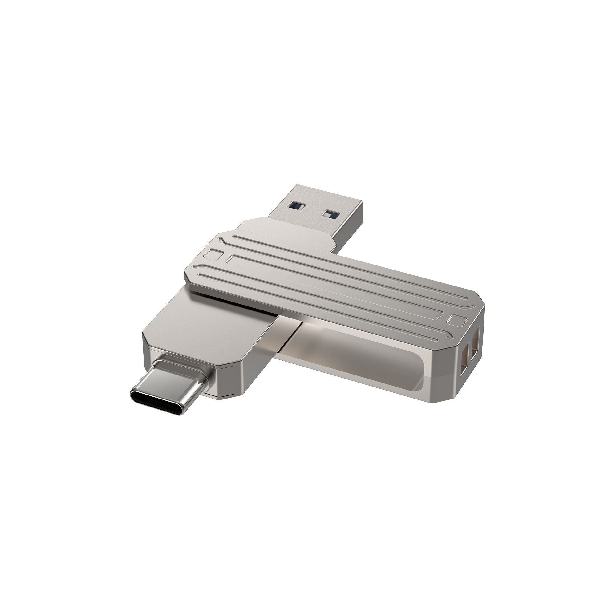 WIWU Infinite 2in1 USB3.2 Flash Drive 128GB Fast & Versatile - Silver