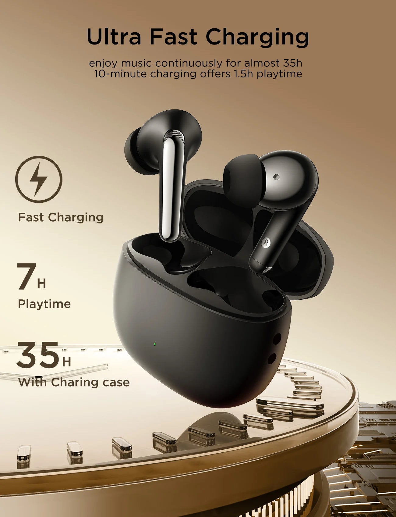 JOYROOM JR-FN1 ANC Earbuds | Wireless, 35h Battery, IP54