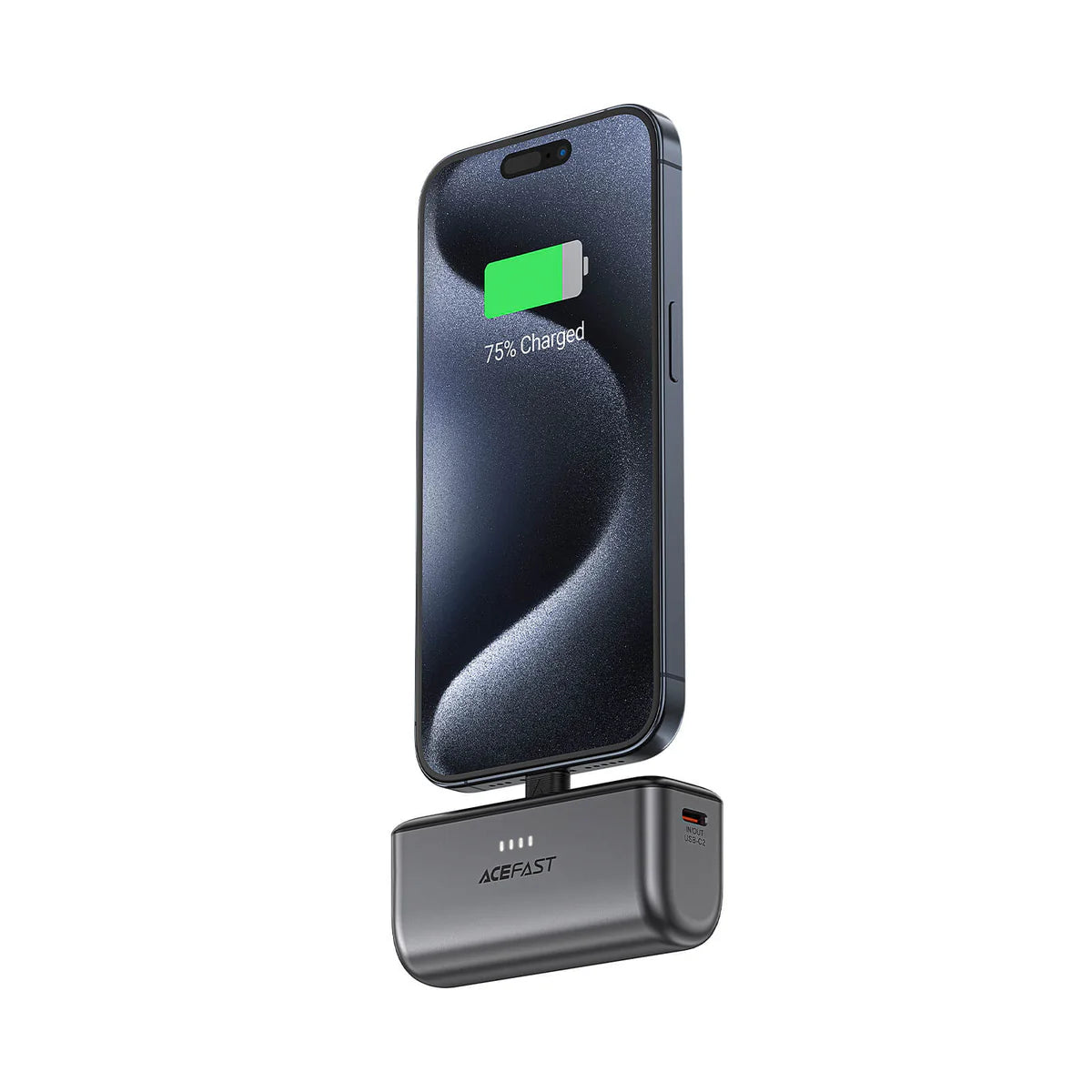 ACEFAST 5000mAh Fast Power Bank with Foldable Plug | PD 20W USB-C | Dual Input/Output | Black