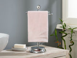 Madame Coco Orient Lurex Hand Towel | 100% Cotton Decorative Bathroom Towel – Powder
