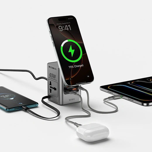WiWU 65W GaN 10-in-1 Wireless Charger with Cable & Socket Wi-W040