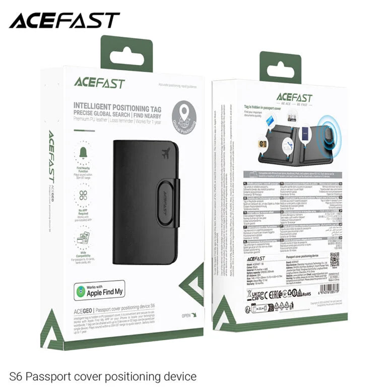 ACEFAST Smart Tracker Card Wallet | Apple Find My Compatible | Ultra-Thin | Premium Leather