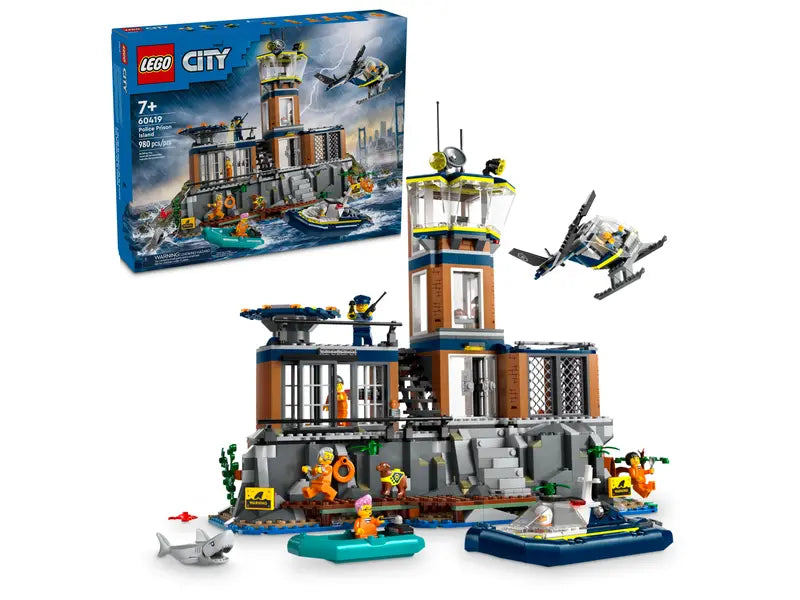 LEGO City Police Prison Island Set with 7 Minifigures