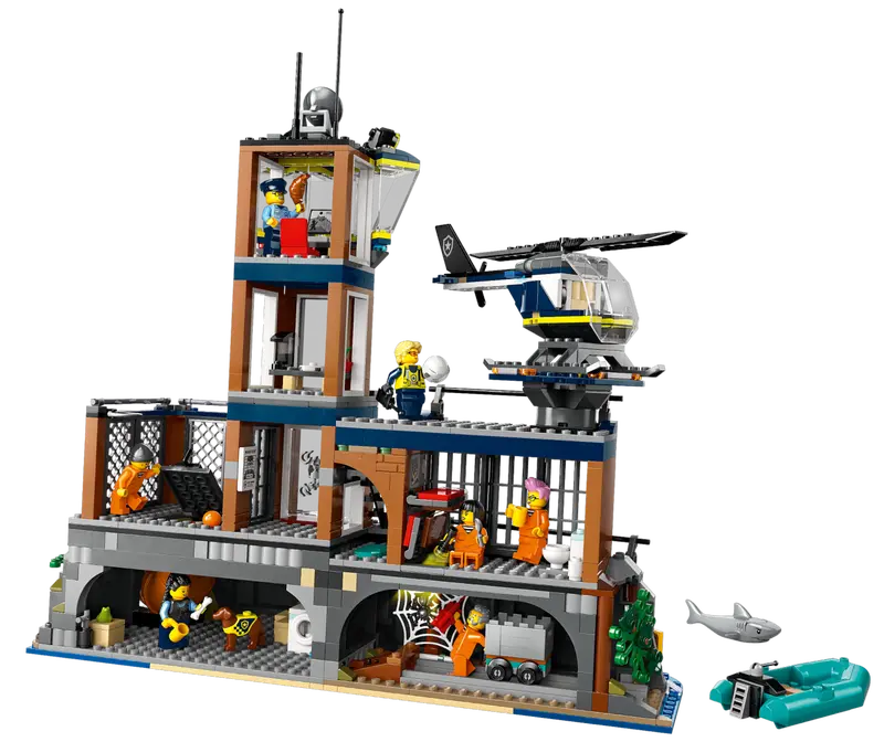 LEGO City Police Prison Island Set with 7 Minifigures