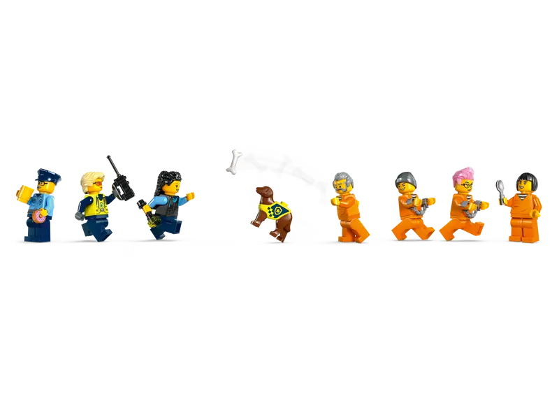 LEGO City Police Prison Island Set with 7 Minifigures