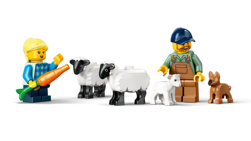 LEGO® Red Farm Tractor with Trailer & Sheep - Playset