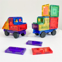 TileTek Magnetic Tile Car Building Set, 28 Pieces, Ages 3+