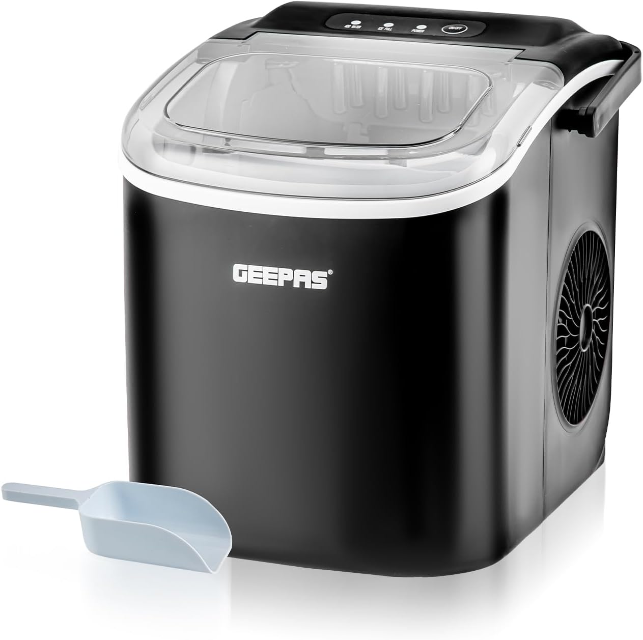 Geepas Portable Ice Maker GIM63053UK - 12kg/Day, 7-Min Fast Ice