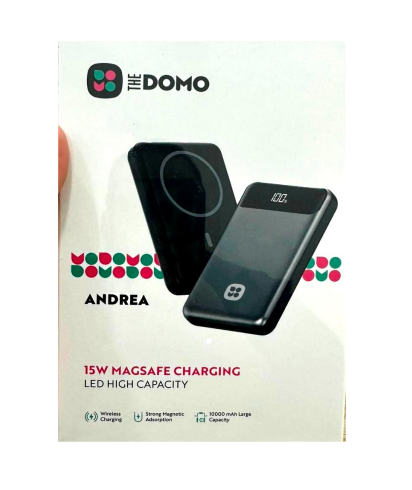 DOMO ANDREA 10000mAh 15W MagSafe Wireless Charging Power Bank Grey - Box