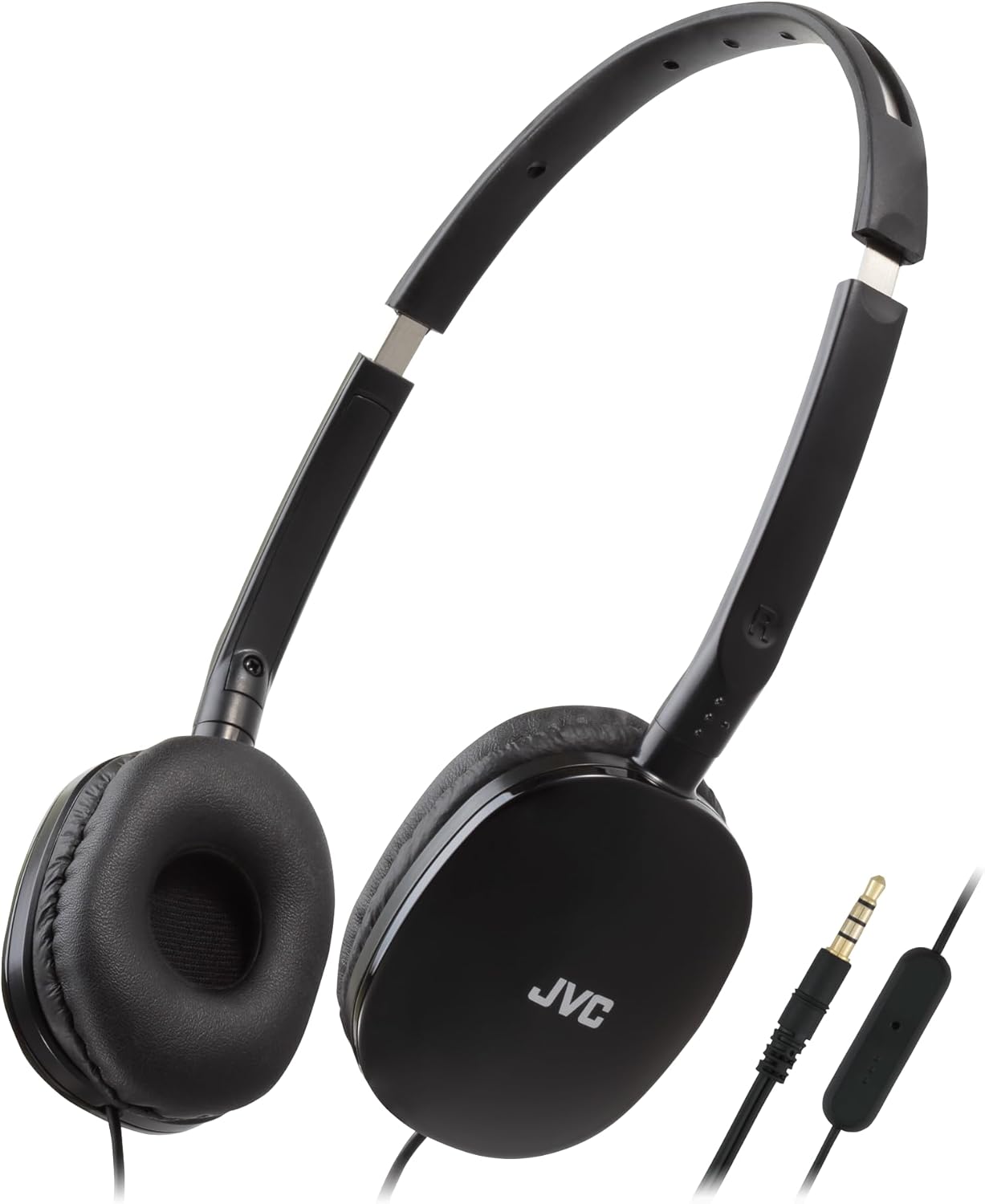 JVC Flats Lightweight Foldable On-Ear Headphones with Mic