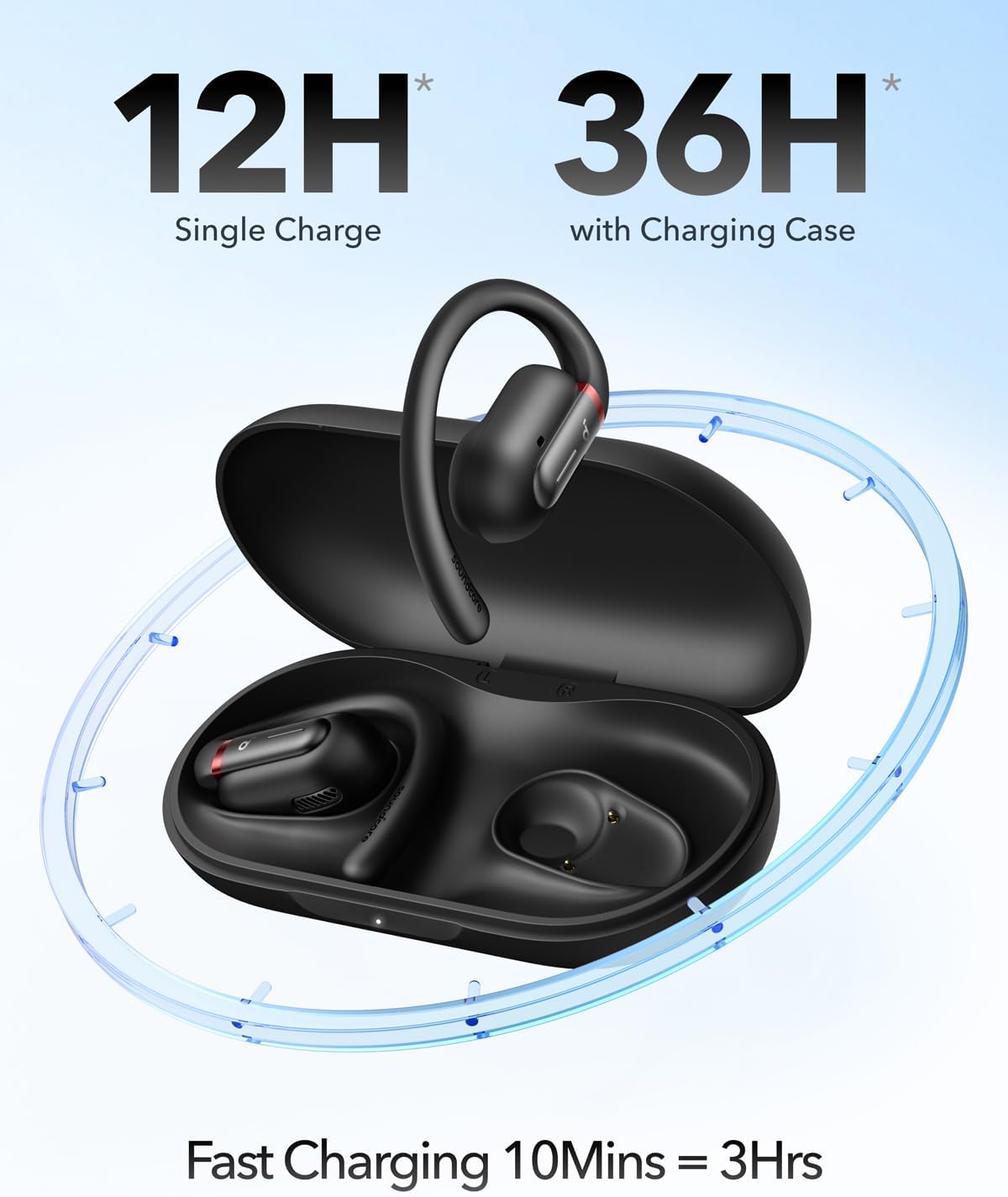 Anker Soundcore V30i Open Ear Comfort and Powerful Sound - Black