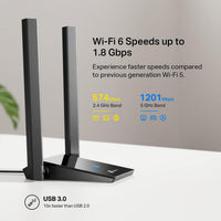 TP-Link AX1800 WiFi 6 USB Adapter for Desktop PC Wireless Network Adapter with 2.4GHz