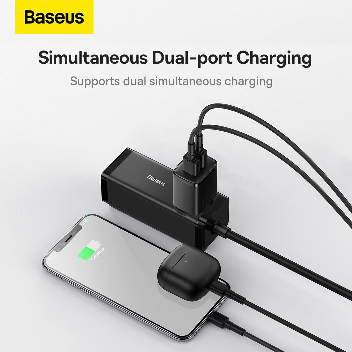 Baseus Compact Charger 2 Port 10.5W - EU