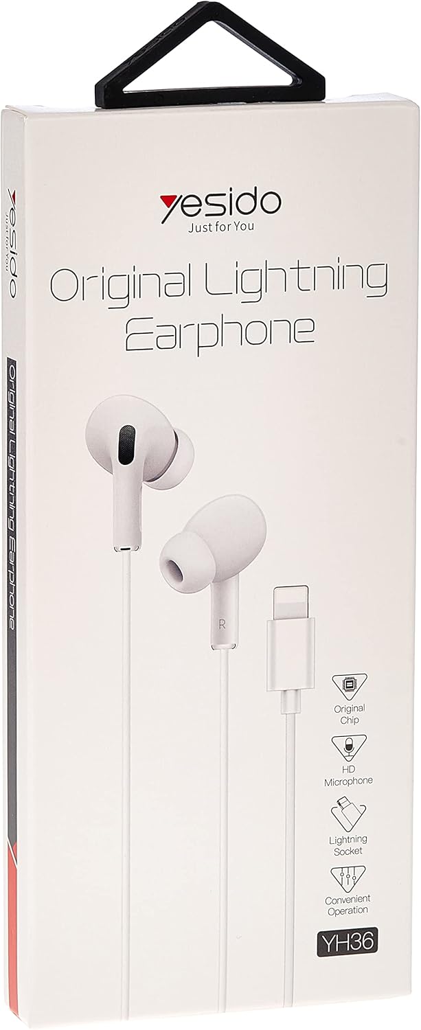 Yesido YH-36 Lightning Earphones - Stylish and Clear Sound