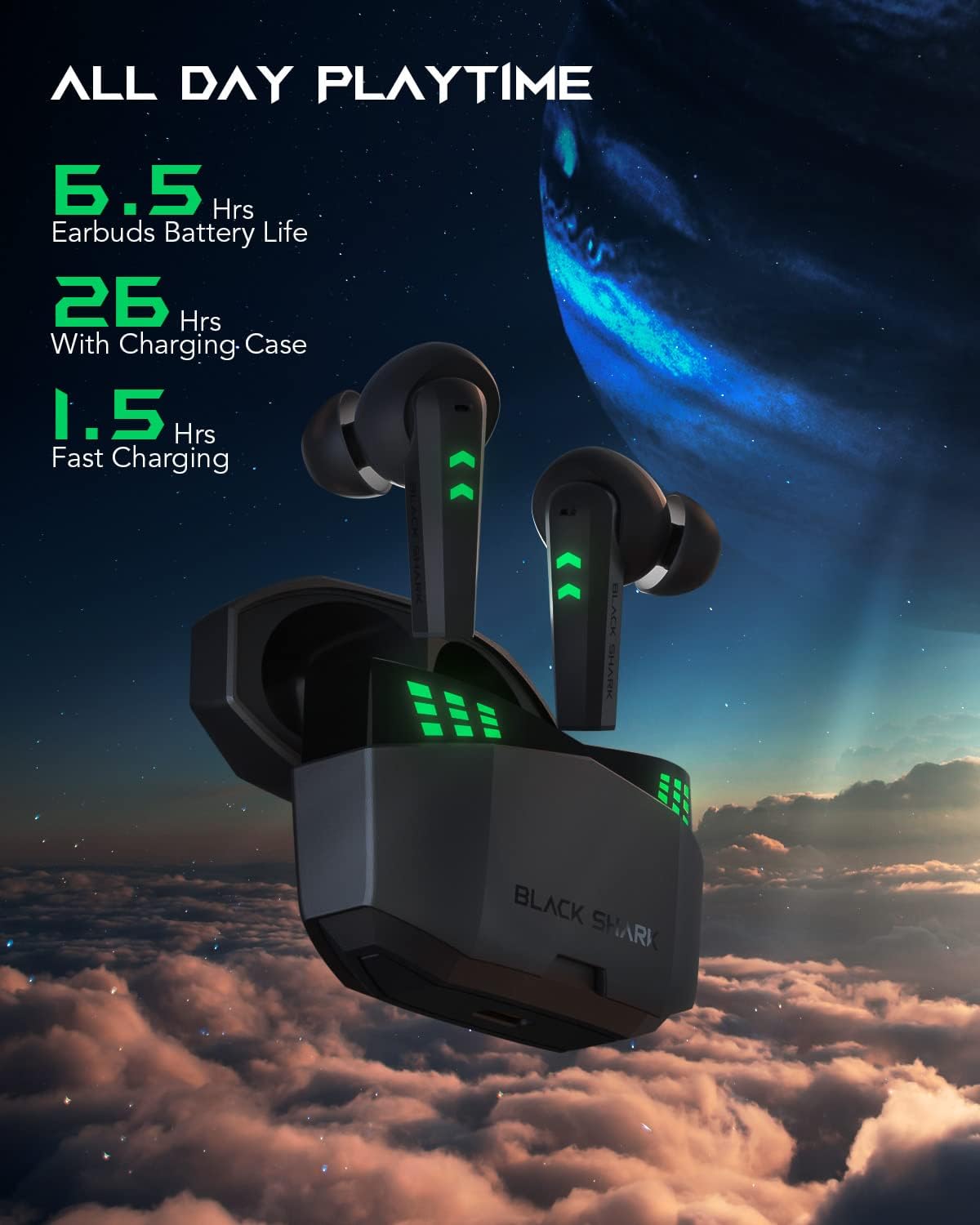 Black Shark Lucifer T6 Wireless Gaming Earbuds Noise Cancelling Microphones