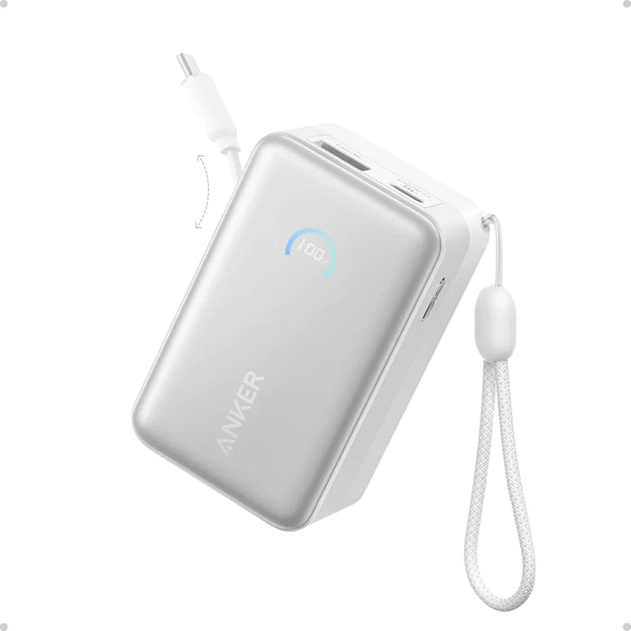 Anker Nano Power Bank 10,000mAh 45W with Built-In Retractable USB-C Cable