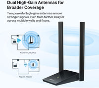 TP-Link AX1800 WiFi 6 USB Adapter for Desktop PC Wireless Network Adapter with 2.4GHz