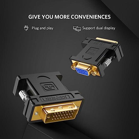 UGREEN DVI (24+5) Male to VGA Female Converter (Black)