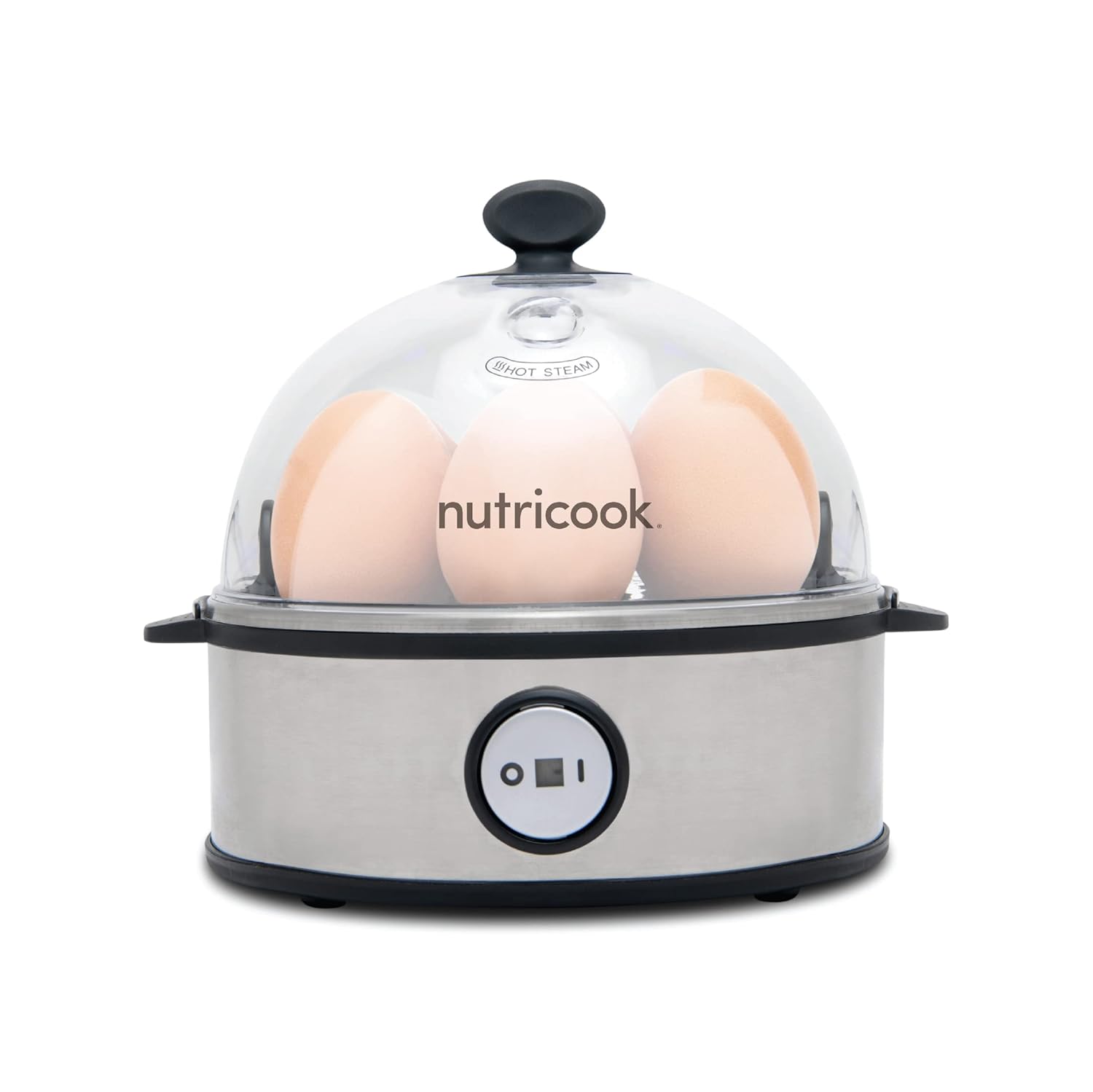 Nutricook Egg Cooker 360W / easy and Quick One-Touch Operation - Silver