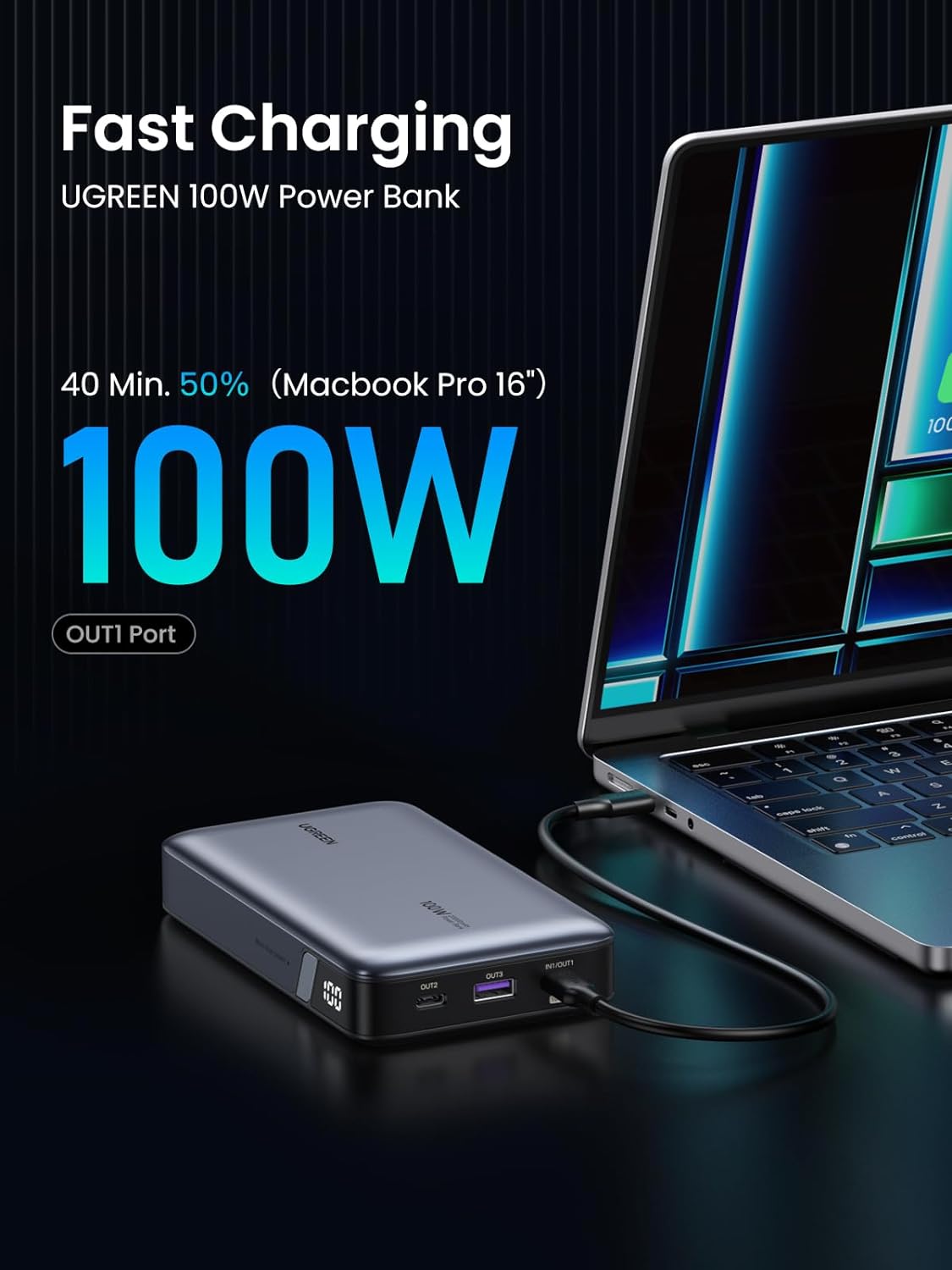 UGREEN 20000mAh Power Bank for MacBoo