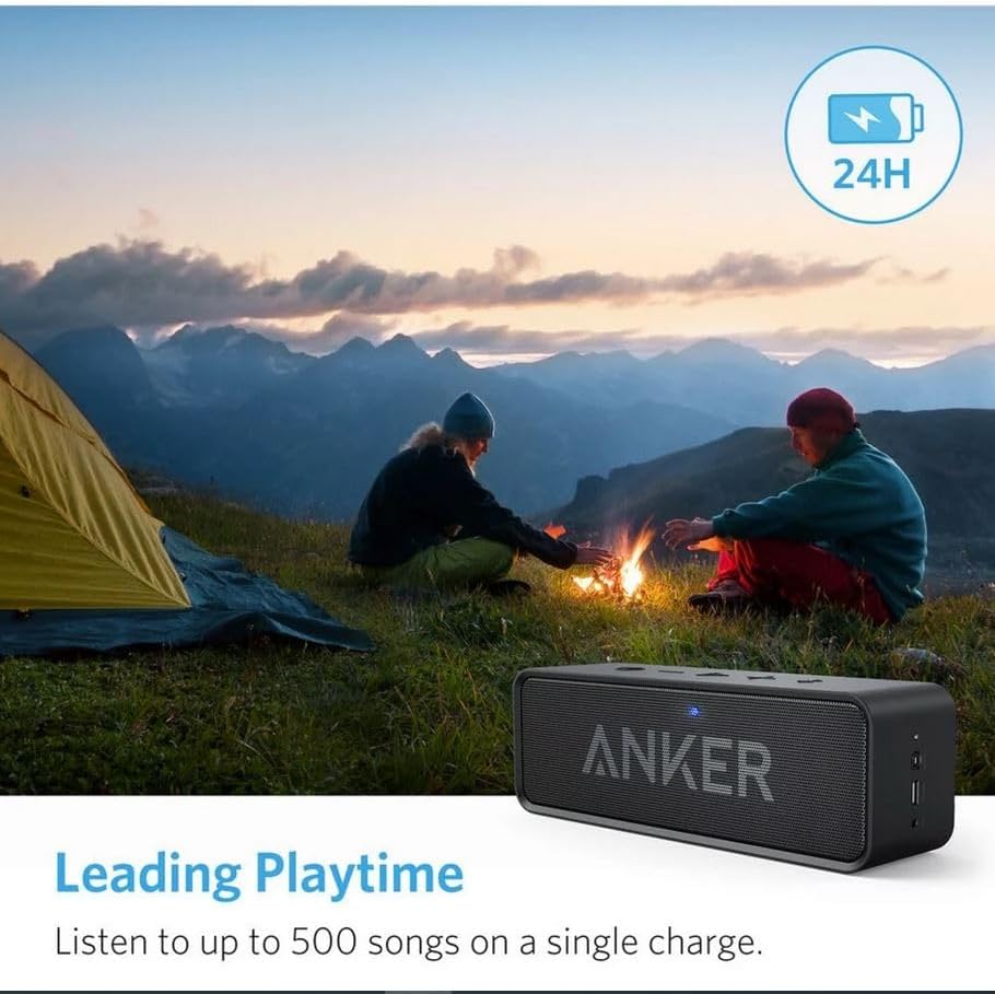 Anker Soundcore Bluetooth Speaker with IPX5 & 24 Hour Playtime - Black