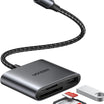UGREEN قارئ كروت USB-C 3 في 1 بمدخل USB وذاكرة مزدوجة