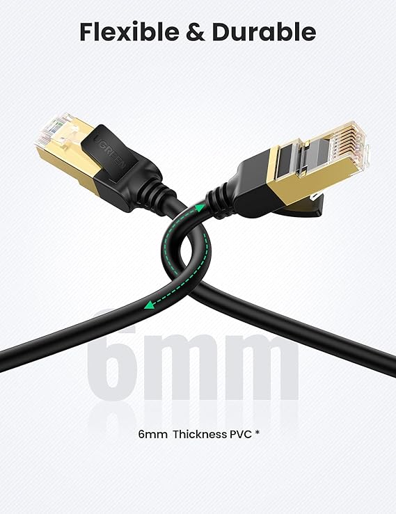 UGREEN CAT 7 Ethernet Cable 1M – Shielded 10Gbps LAN Cable