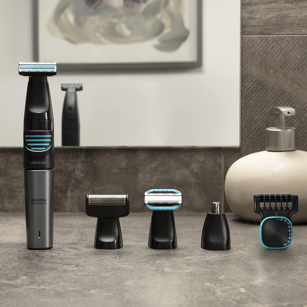 Cecotec PrecisionCare Extreme 5-in-1 Razor IPX5 — 60 Min Waterproof Multi-Grooming