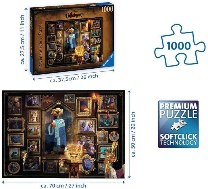 Ravensburger 1000 Piece Disney Villainous Puzzle - Prince Jean | Premium Jigsaw