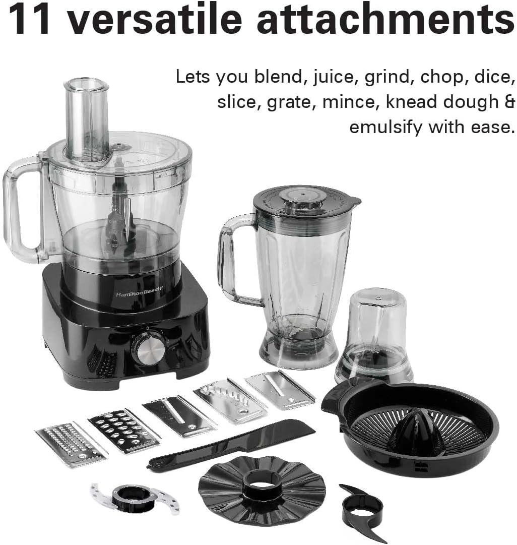 Hamilton Beach 11 In 1 Food Processor 1000W - Black