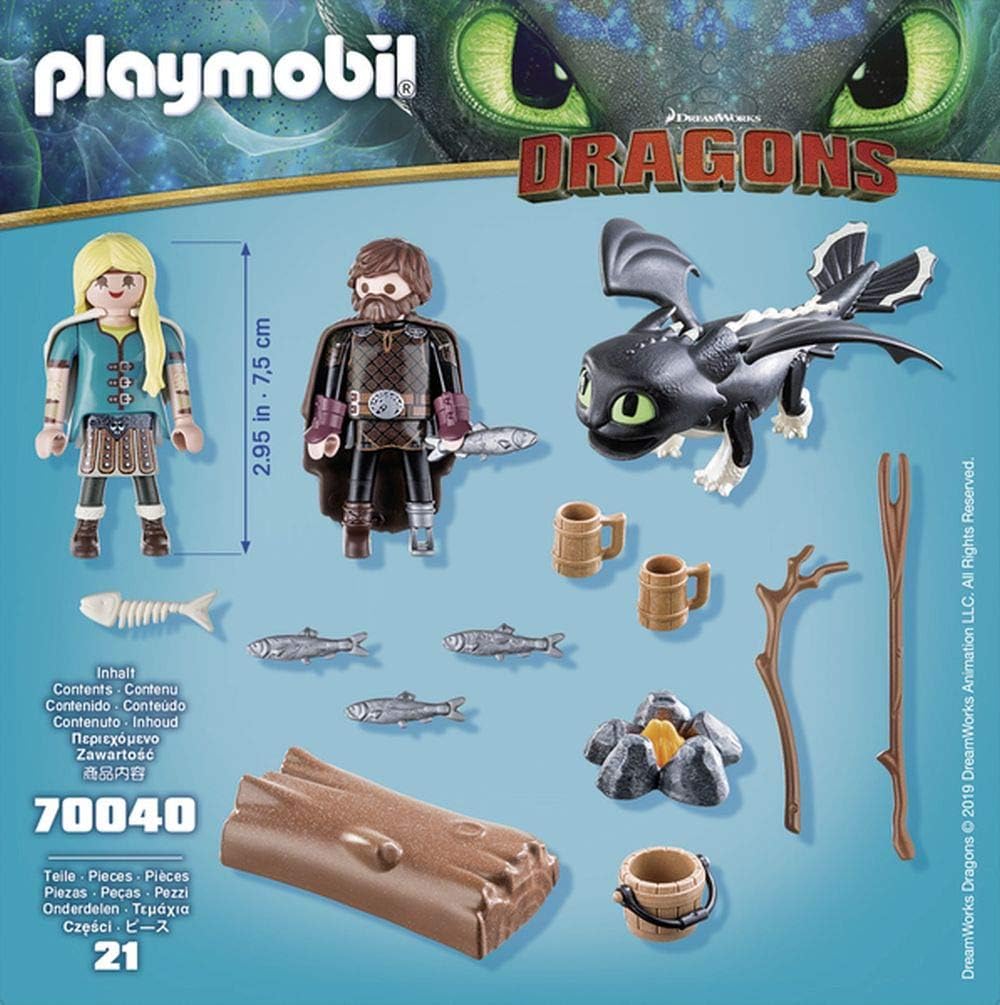 Playmobil Dragons Hiccup & Astrid with Baby Dragons