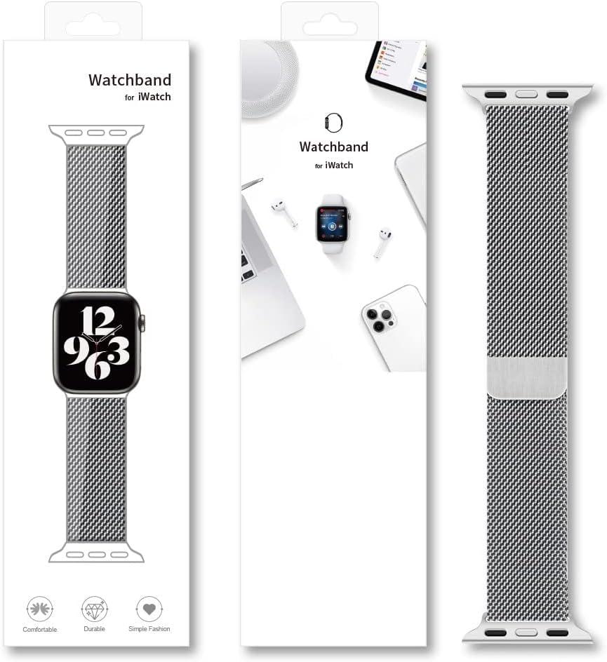 WIWU Menalo Stainless Steel Mesh Watch Band for iWatch 38-40mm (255mm)